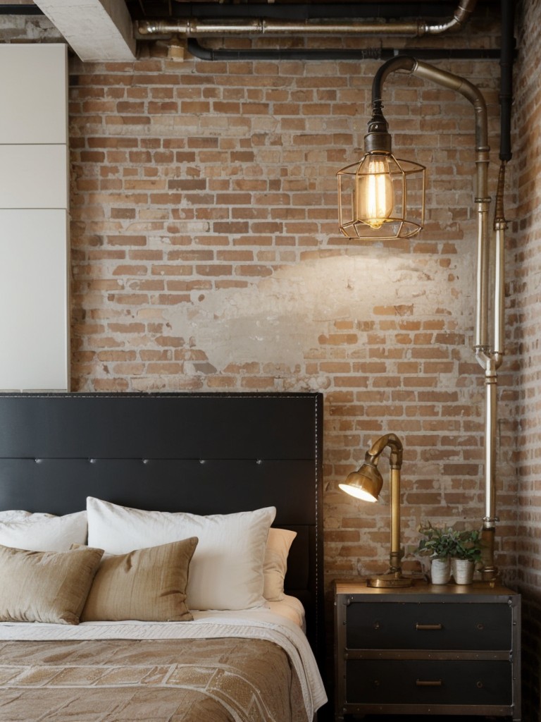 Effortlessly Chic Industrial Apartment: Exposed Brick, Vintage Lighting, Edgy Décor