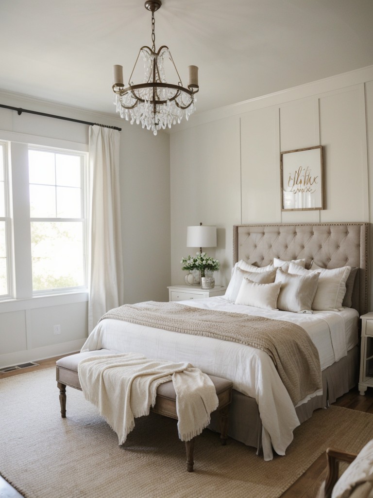 Rustic Charm: Farmhouse-Inspired White Bedroom Decor