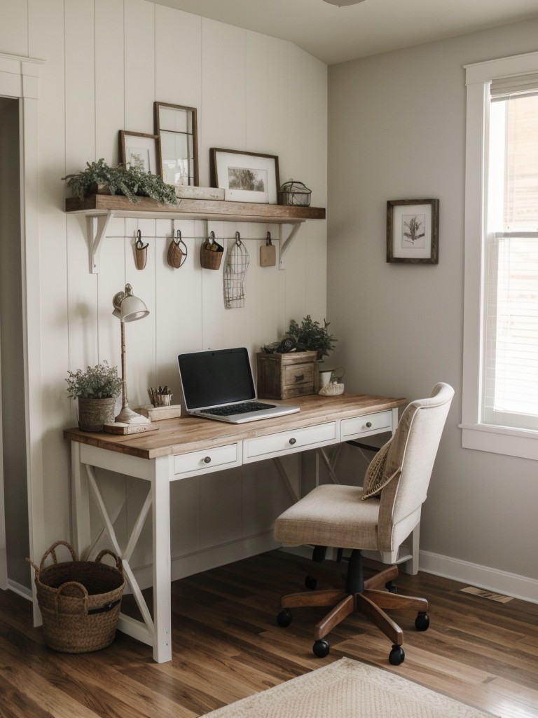 Cozy & Chic Apartment Bedroom: Farmhouse-Inspired White Decor