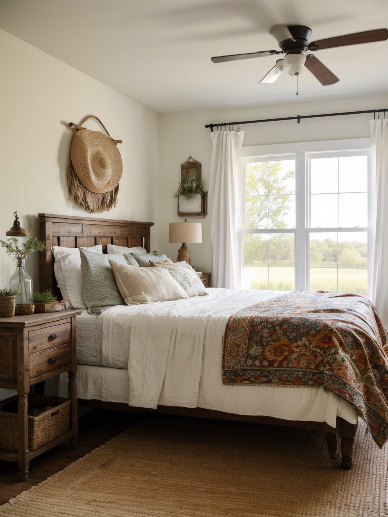 Rustic-Chic Apartment: Boho-Inspired White Bedroom Decor