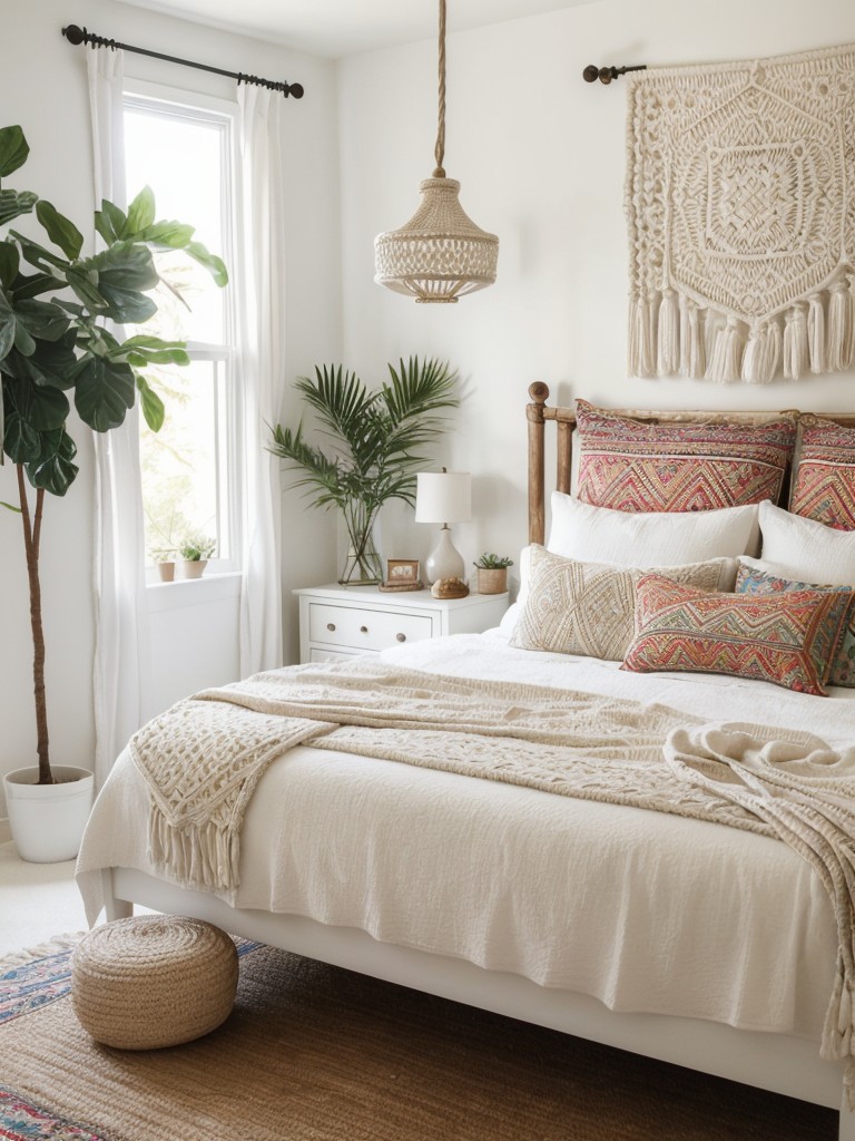 Boho Bliss: Create a Serene All-White Apartment Bedroom