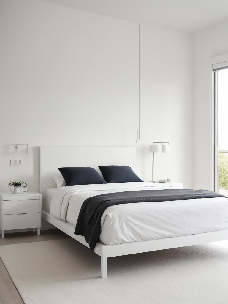 Minimalist Bedroom Ideas: Create a Serene Space with All-White Decor.