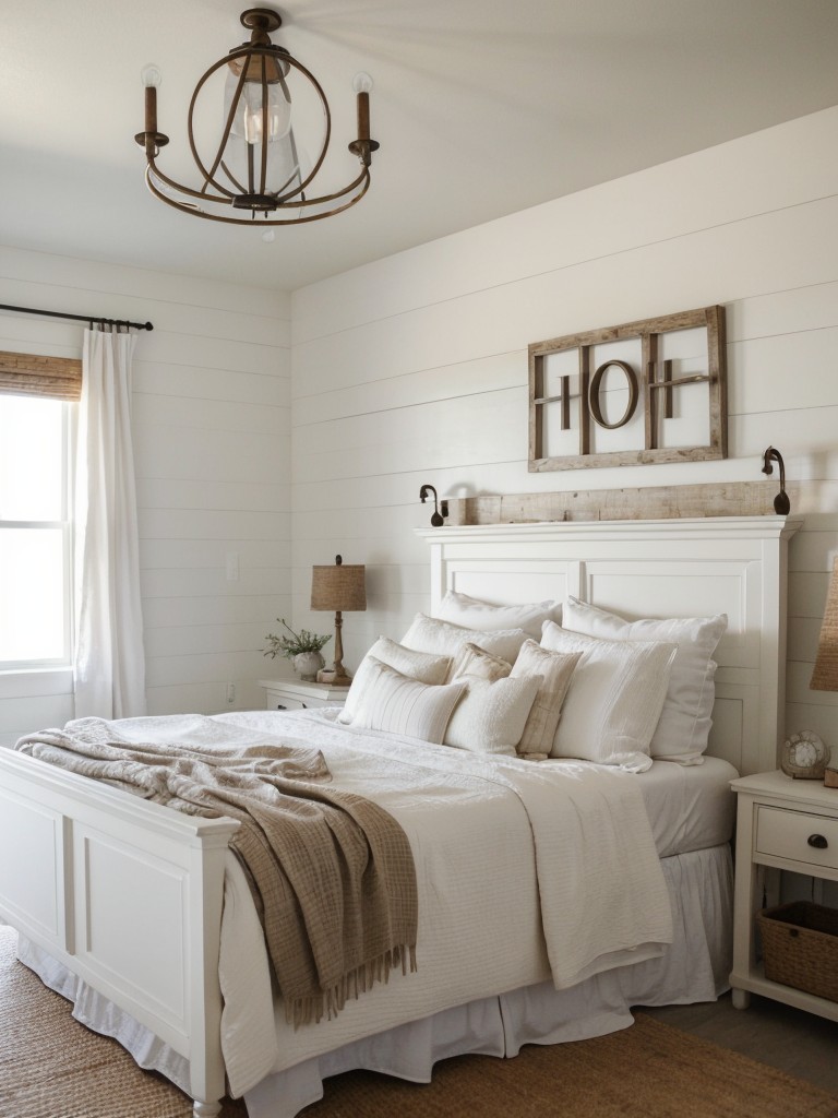 Cozy Modern Farmhouse Bedroom: Rustic Elements & Neutral Tones