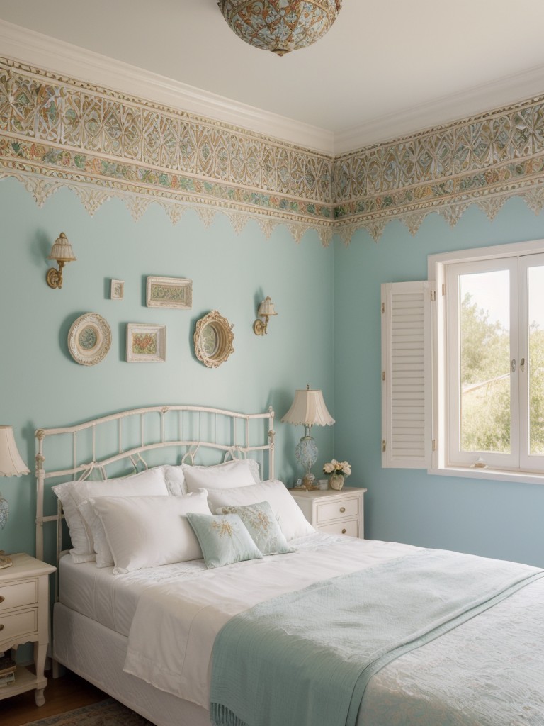 Magical Mediterranean Bedroom: Transform Your Space with Whimsical White Decor!