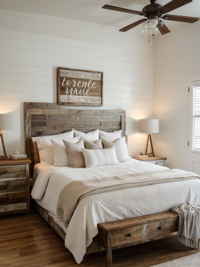 Cozy & Chic: Rustic Wood Elements for a Modern White Bedroom