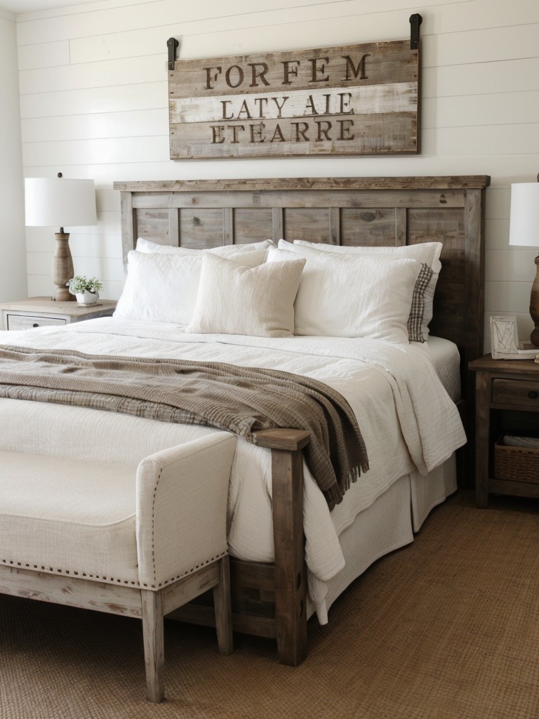 Farmhouse Chic Bedroom: Modern & Rustic Elements for Cozy Vibes