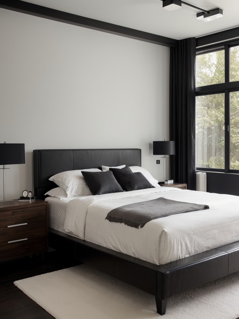 Minimalist White Bedroom: Sleek, Masculine, and Sophisticated