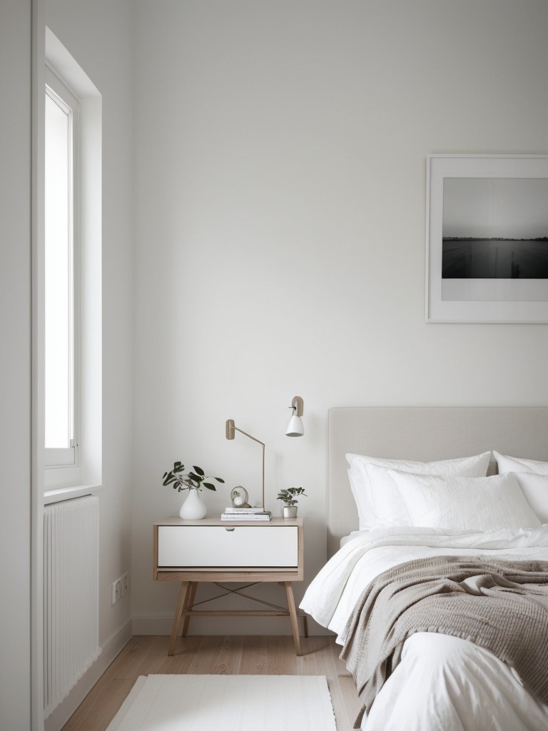 Minimalist Scandi Apartment: Embrace Simplicity with Modern White Bedroom Decor!