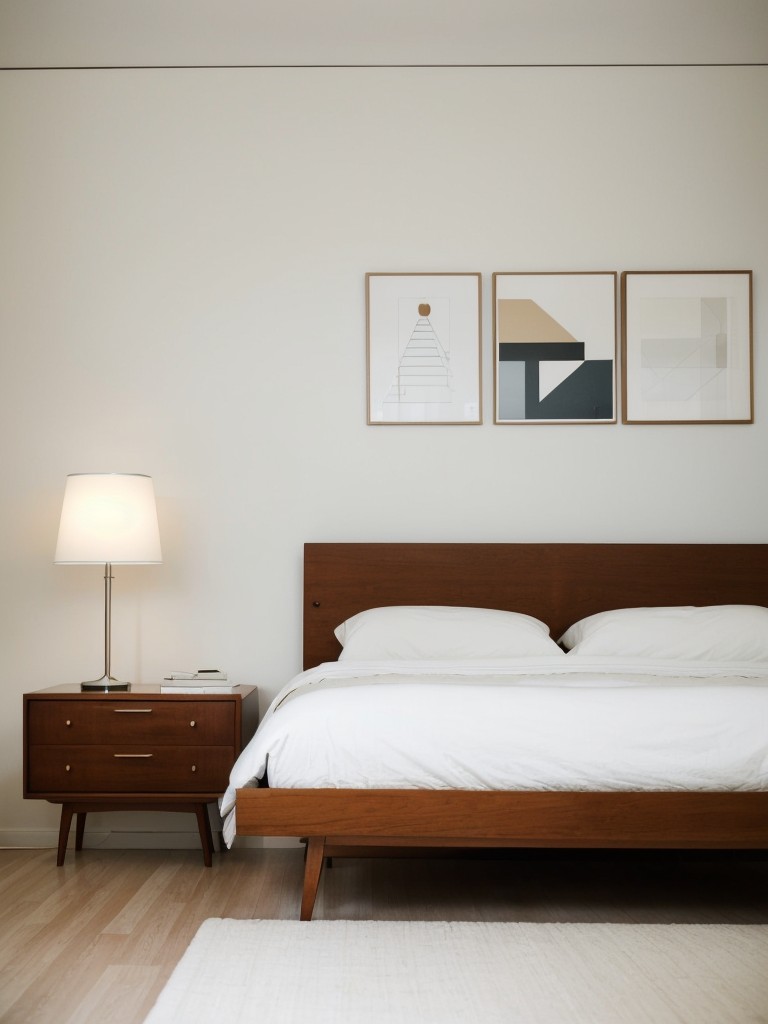 Sleek Retro Vibes for Your Modern White Bedroom