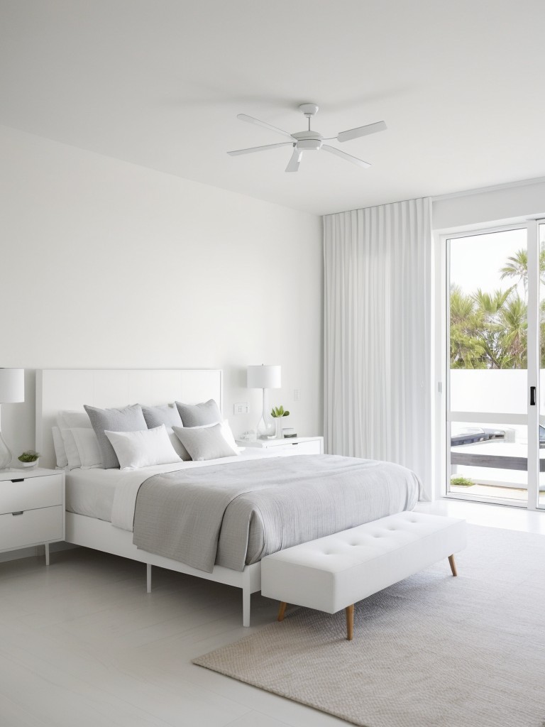 Beachy Bedroom Bliss: Minimalist White Coastal Retreat