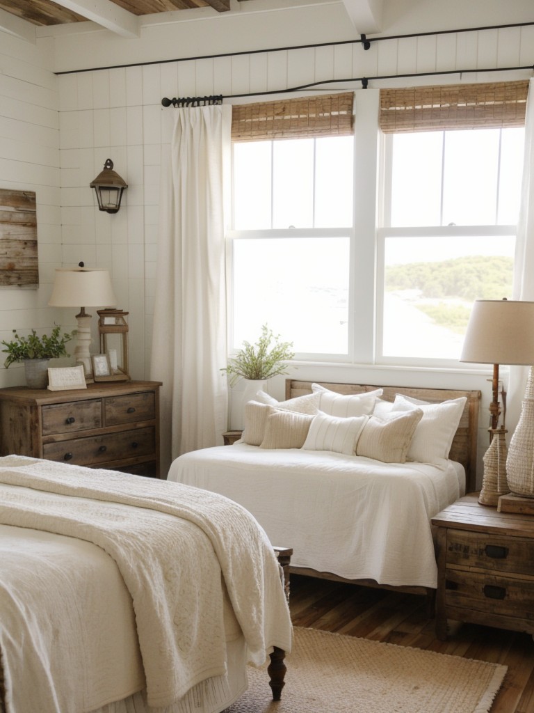 Beachy Coastal Bedroom Retreat with Rustic Farmhouse Vibes.