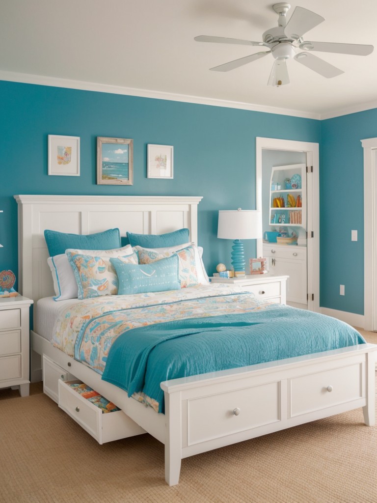 Beachy Apartment Vibes: Whimsical Coastal Bedroom Ideas