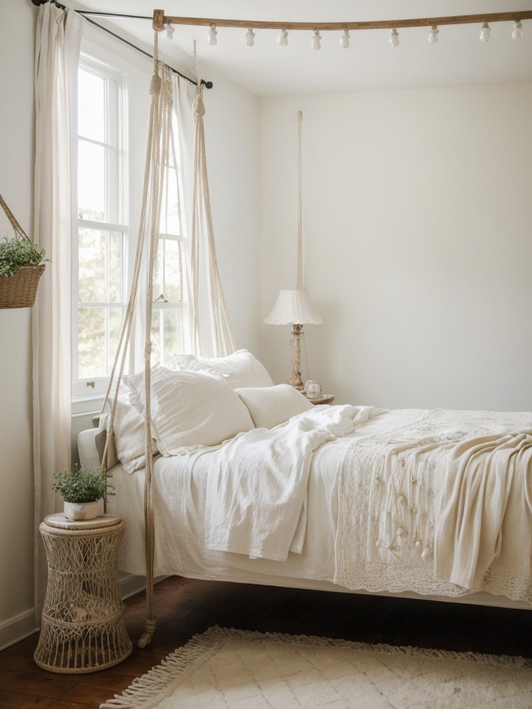 Whimsical Vintage Bedroom Decor: Add a Swing Chair or Canopy Bed!