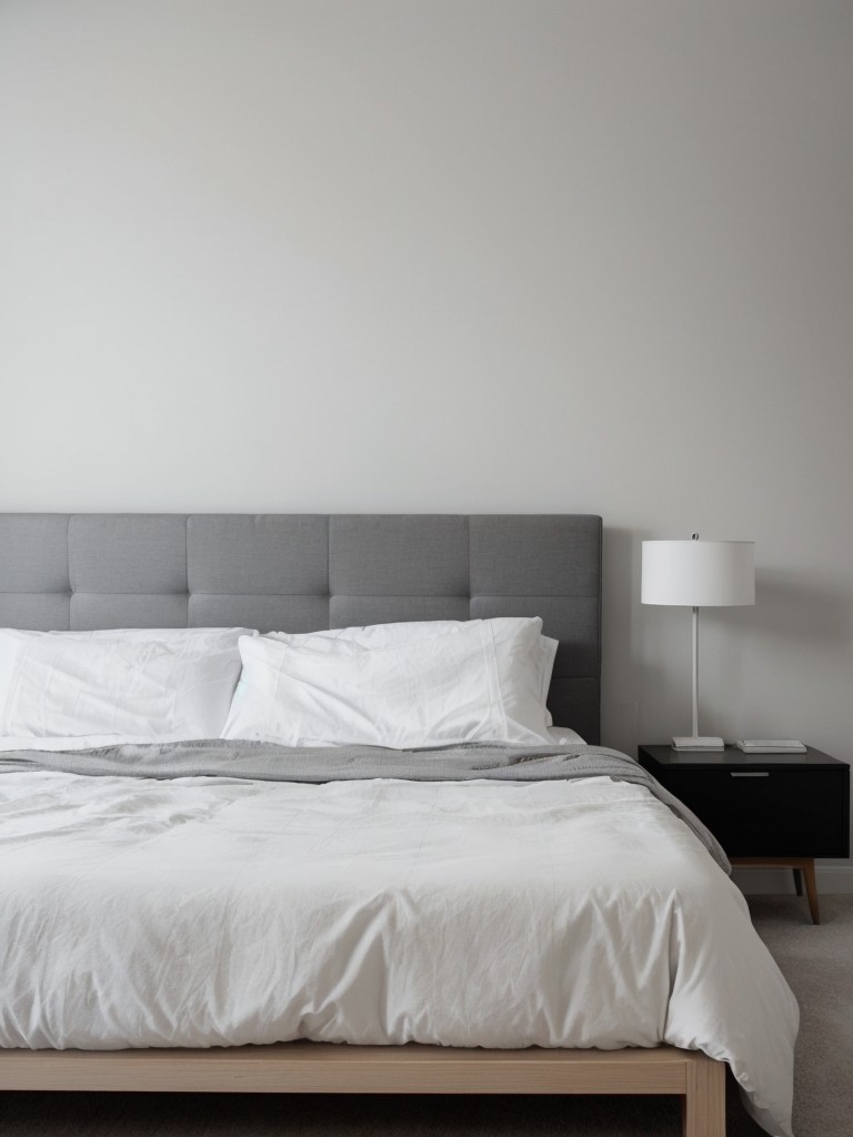 Timeless White and Grey Bedroom: Minimalist, Serene, and Sleek