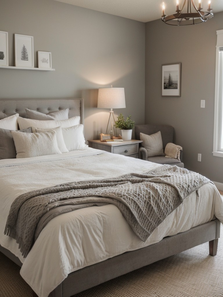 Cozy Rustic Vibes: Transform Your Bedroom with White and Grey