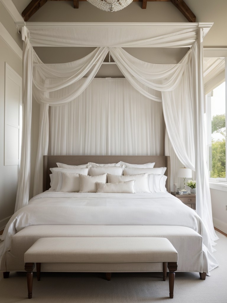 Regal and Elegant White Canopy Bedroom Inspiration