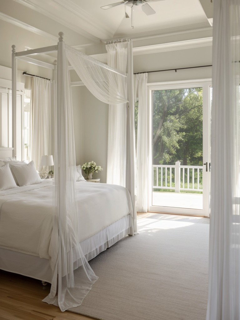 Regal Canopy Bedroom Ideas: Elegant and Light-filled Space