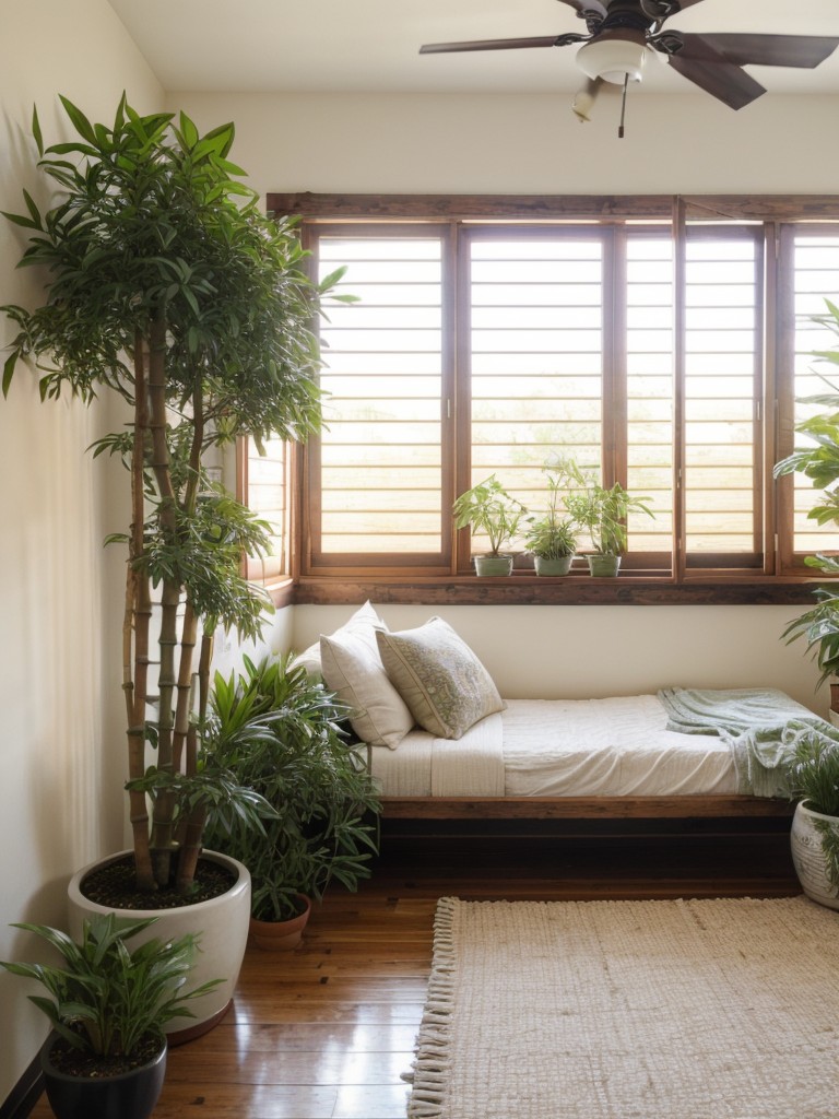 Serene and Zen-like apartment with Asian-inspired decor and bamboo elements. #BohoDecor