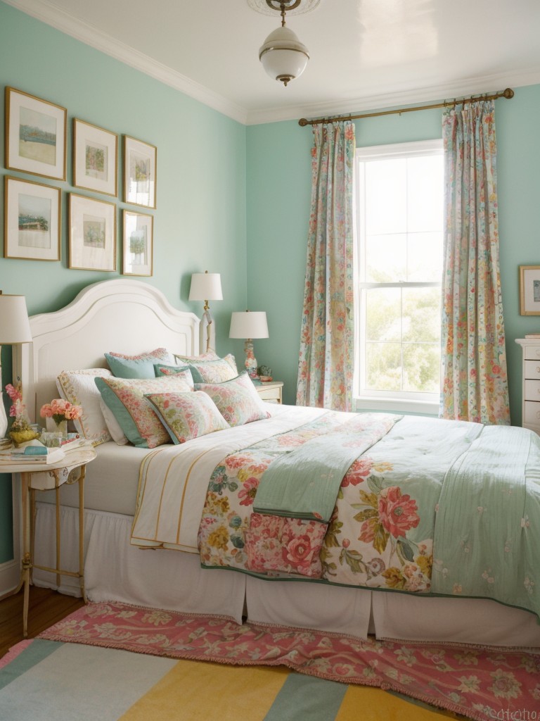 Charming French Country Bedroom Escape: Vibrant & Playful Design