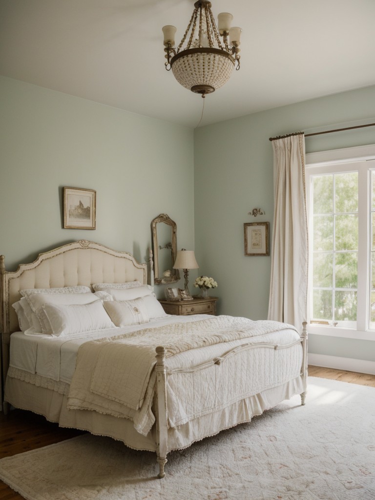 Charming French Country Bedroom Escape: Vintage-inspired Apartment Ideas!