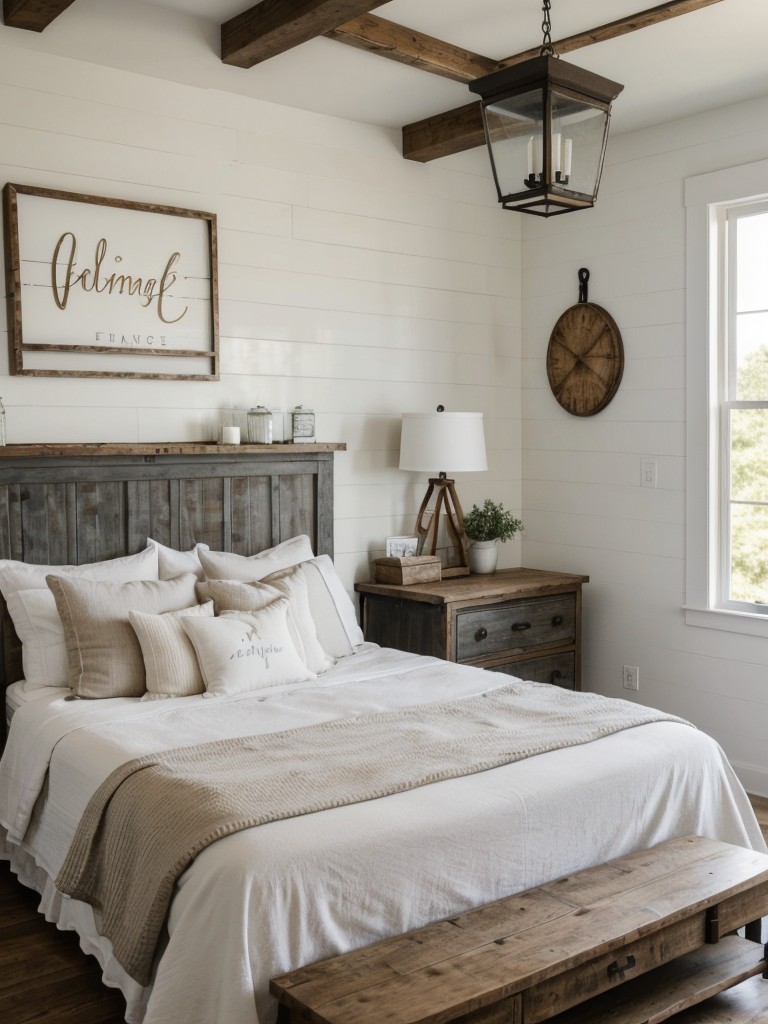 Rustic meets modern in this charming French-inspired bedroom!