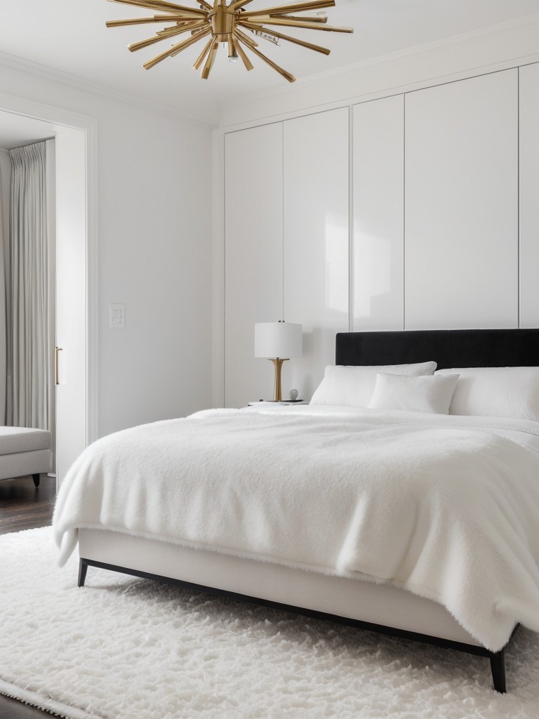 Minimalist White Apartment Bedroom: Sleek & Cozy Vibes