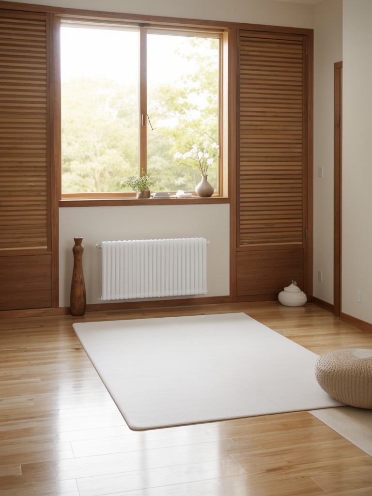 Cozy Apartment Vibes: Wooden Bedroom with Zen Meditation Nook