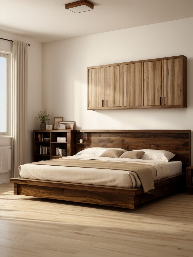 Cozy Wood & White Bedroom Decor: Add Warmth with Floating Shelves & Decor