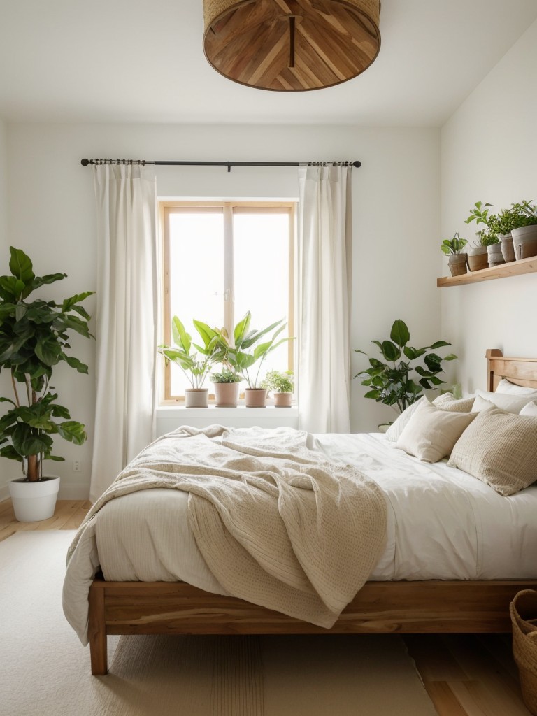 Cozy Apartment Bedroom: White and Wood Dream!