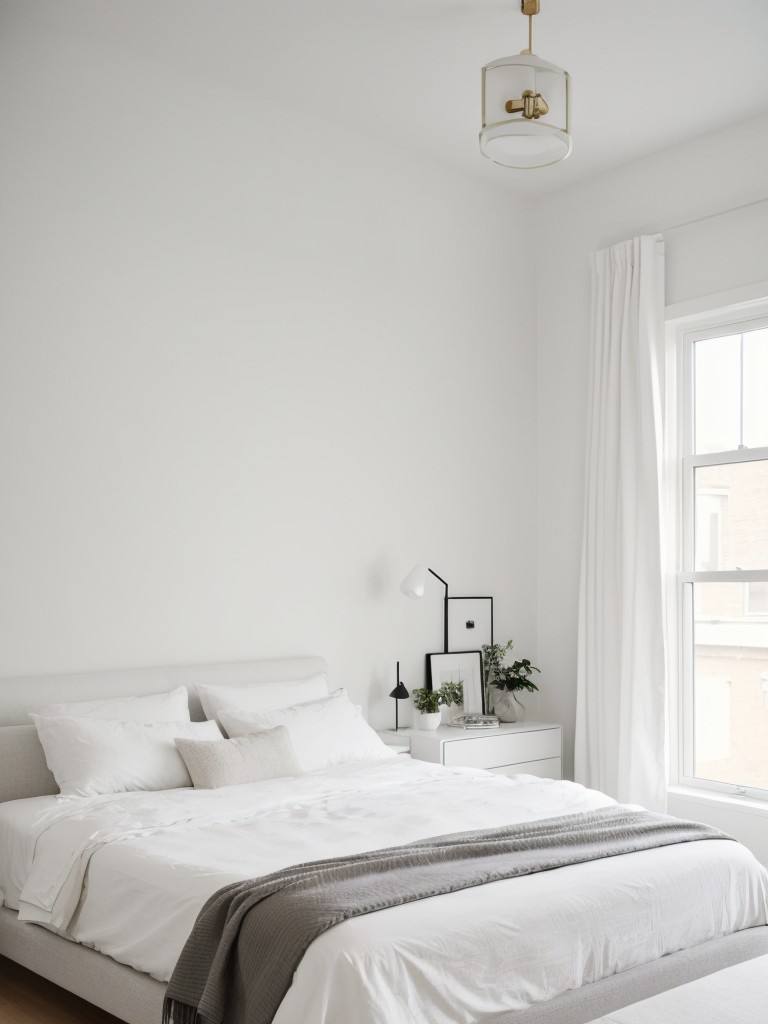 Stylish White Bedroom: Get Trendy with Minimalist Chic!