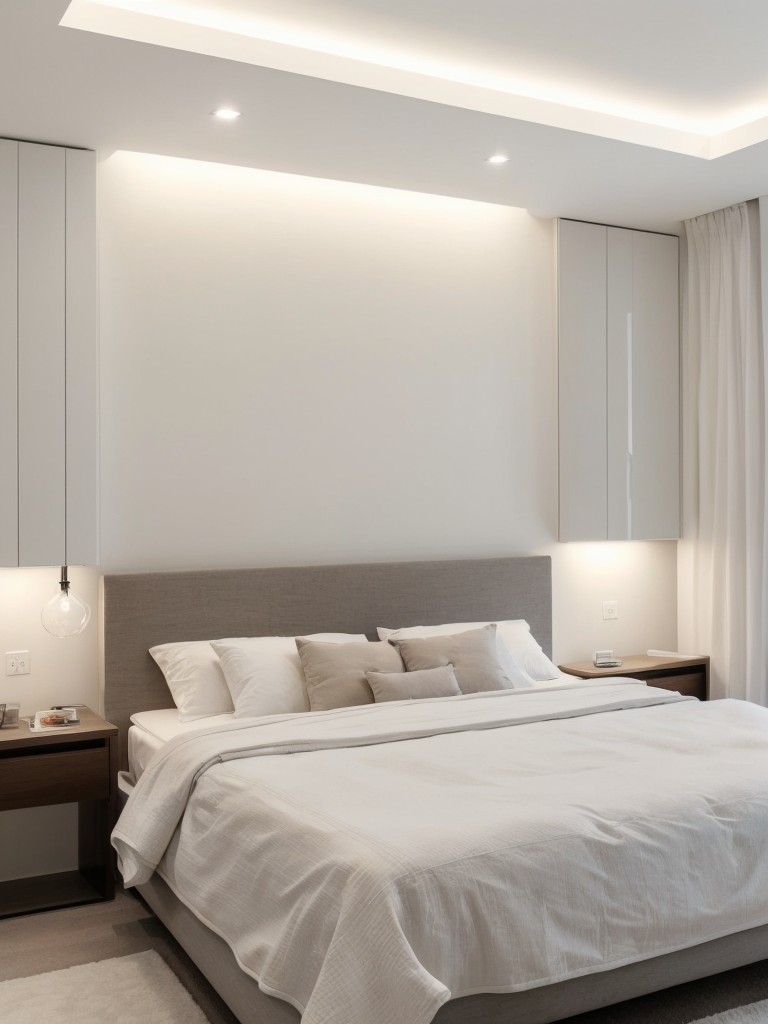 Modern White Bedroom Inspo: Trendy Lighting Ideas for your Apartment!