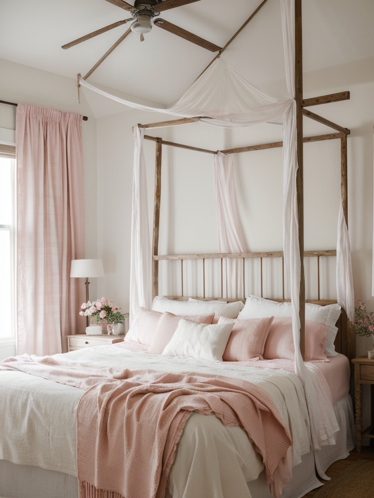 Feminine and Cozy Apartment Vibes: White and Pink Bedroom Inspiration