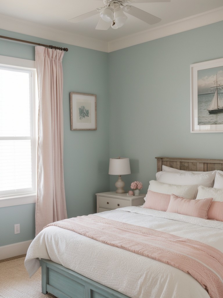 Coastal Delights: Create a Feminine White and Pink Bedroom.