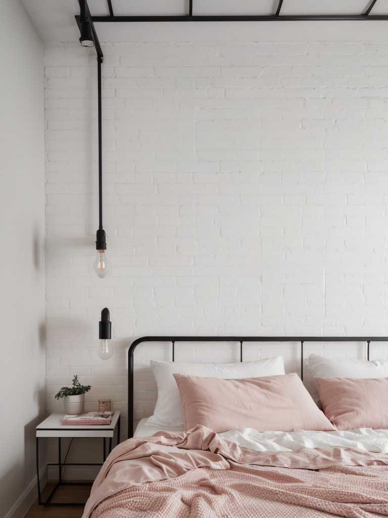 Feminine Delight: White & Pink Apartment Bedroom Inspo