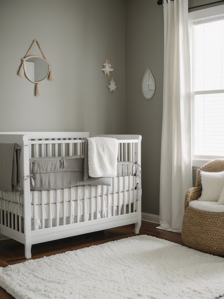 Cozy Apartment Retreat: Layered Textures for a Tranquil Nursery.