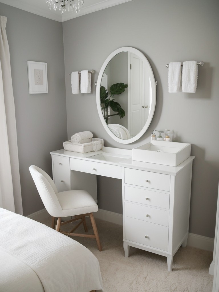 Stylish Vanity for a Baby-Friendly Apartment