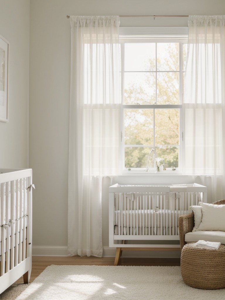 Serene White Nursery: Let Natural Light Shine!