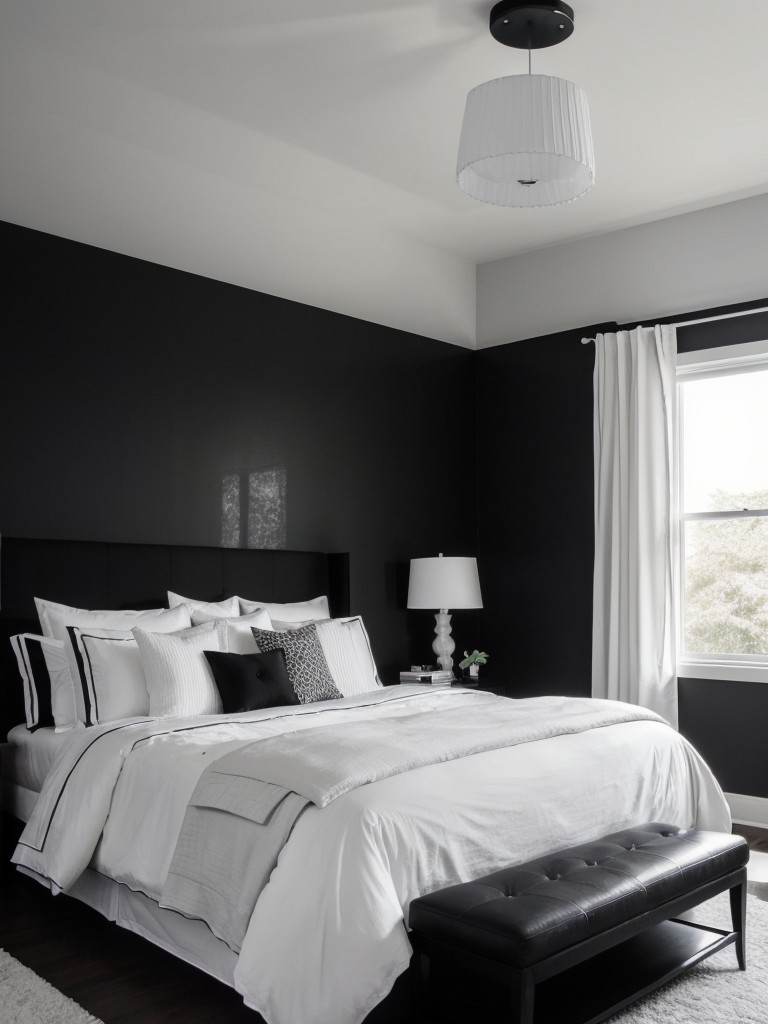 Monochrome Magic: Stylish Apartment Bedroom Decor