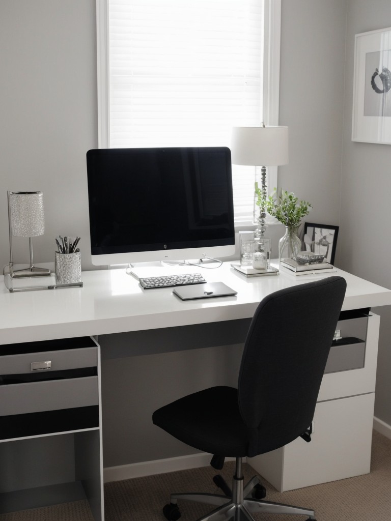 Gray Bedroom Chic: Stylish Apartment Desk Ideas