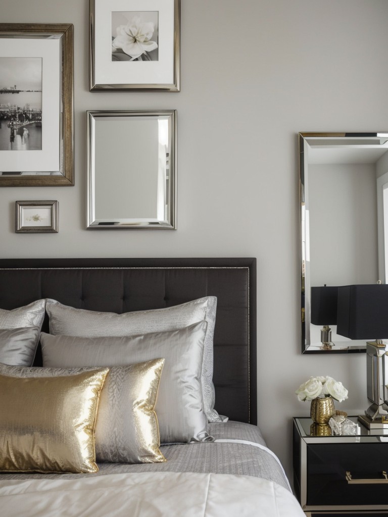 Glam up your bedroom with metallic accents!