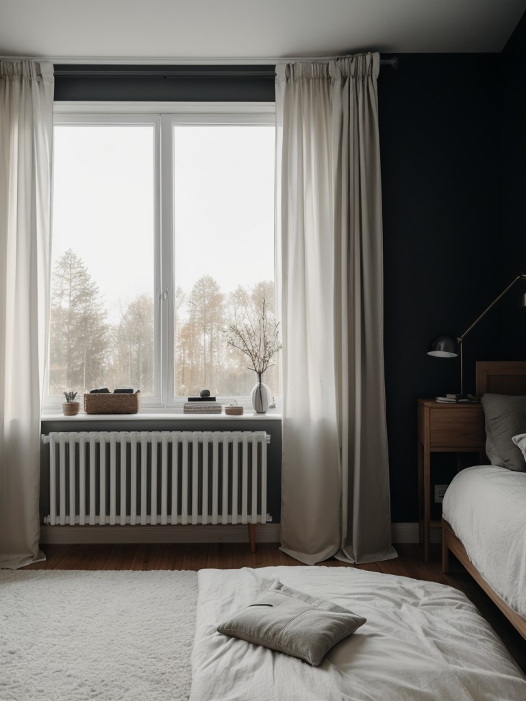 Create a Cozy Scandinavian Bedroom Retreat with Light-blocking Curtains!