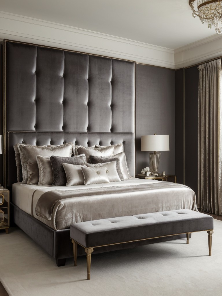 Velvet Chic: Luxurious Gray Bedroom Ideas