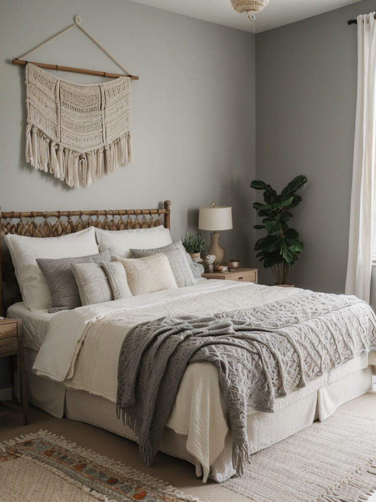 Boho Bliss: Elevate your Apartment with Chic Gray Decor