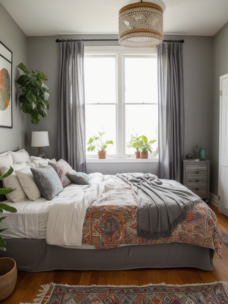 Boho Vibes: Create a Colorful Gray Bedroom Retreat