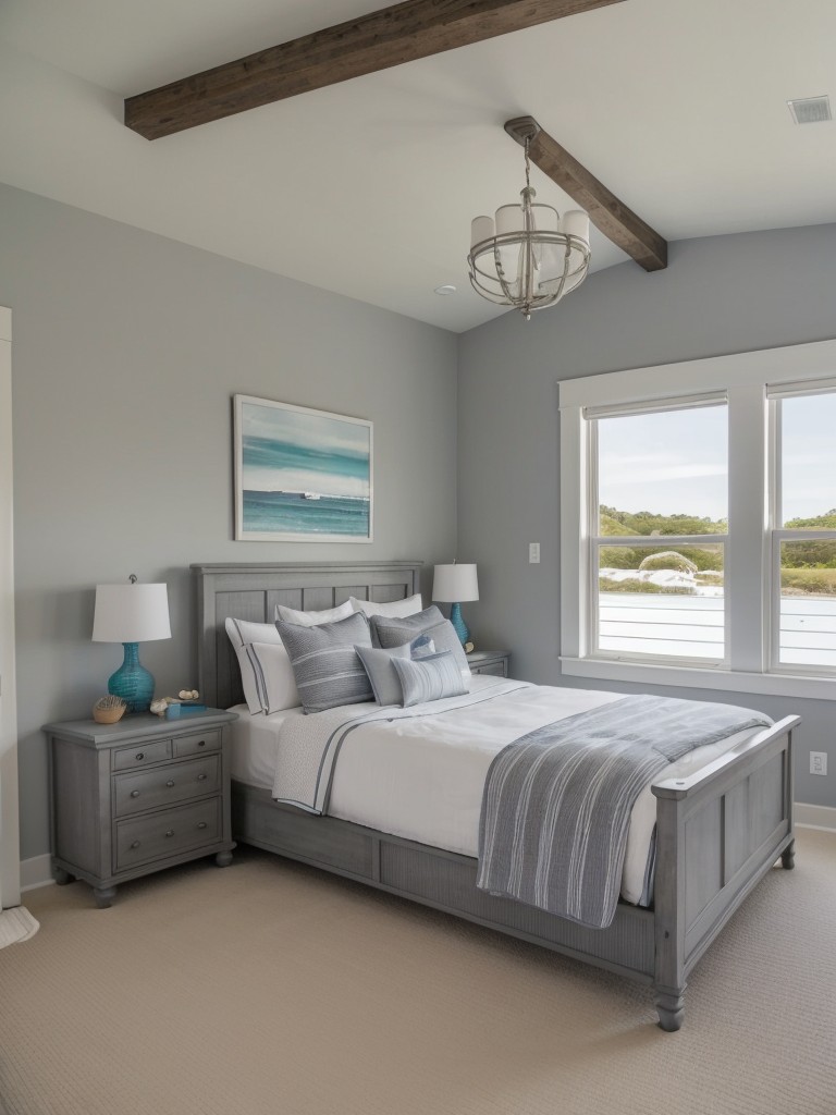 Coastal Vibes: Nautical-inspired Bedroom for Serene Living!