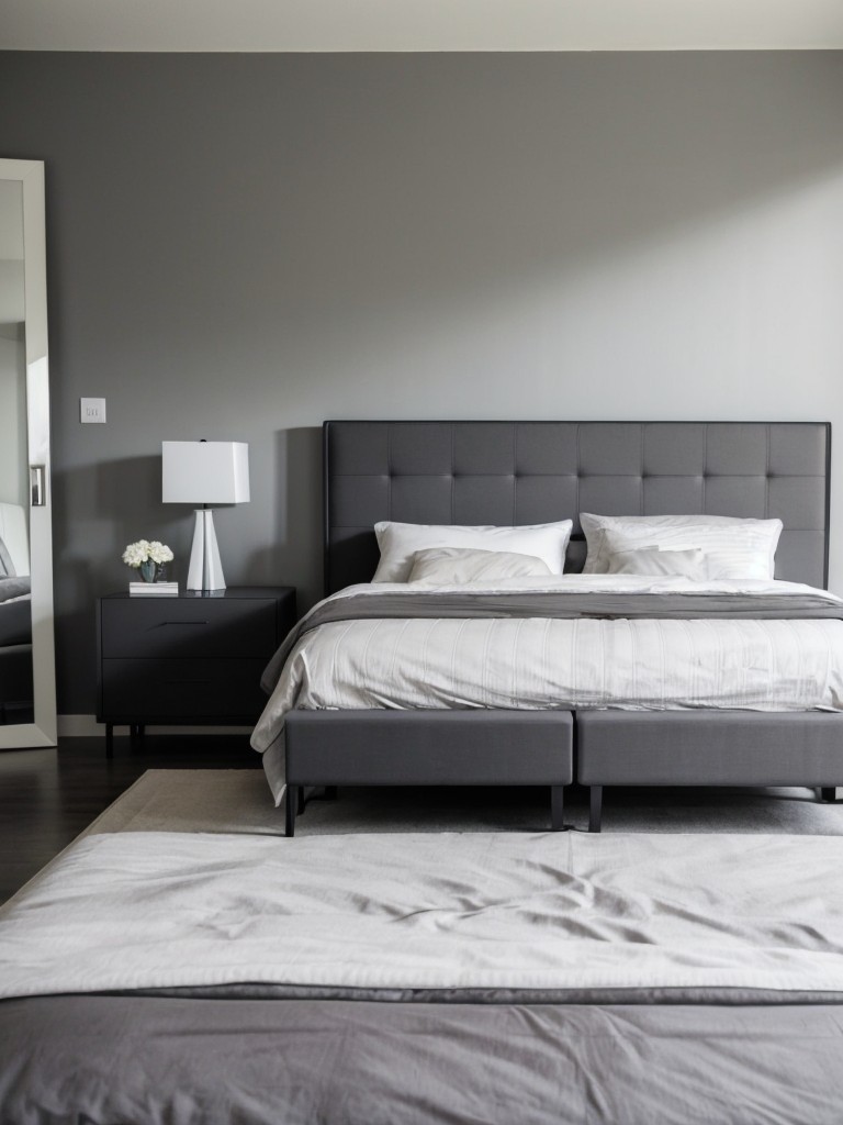 Contemporary and clutter-free gray bedroom decor ideas!