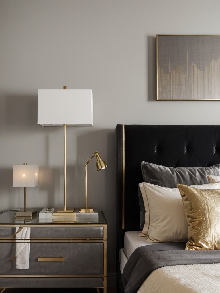 Gray & Gold Glamour: Elevate Your Bedroom with Luxe Touches