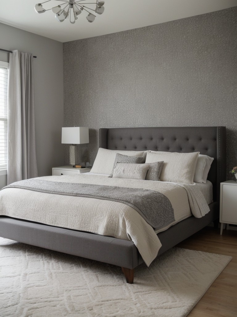 Eclectic Gray Bedroom: Mix Patterns, Textures, & Styles for a Unique Space!