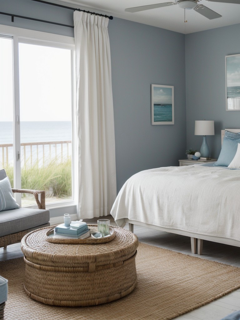 Coastal-inspired Gray Bedroom for Serene Sleep.