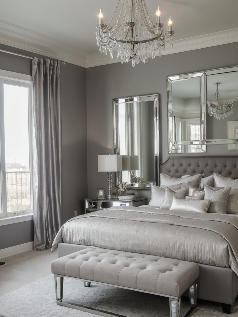 Chic Gray Bedroom Ideas: Add Glamour with Metallic Accents!